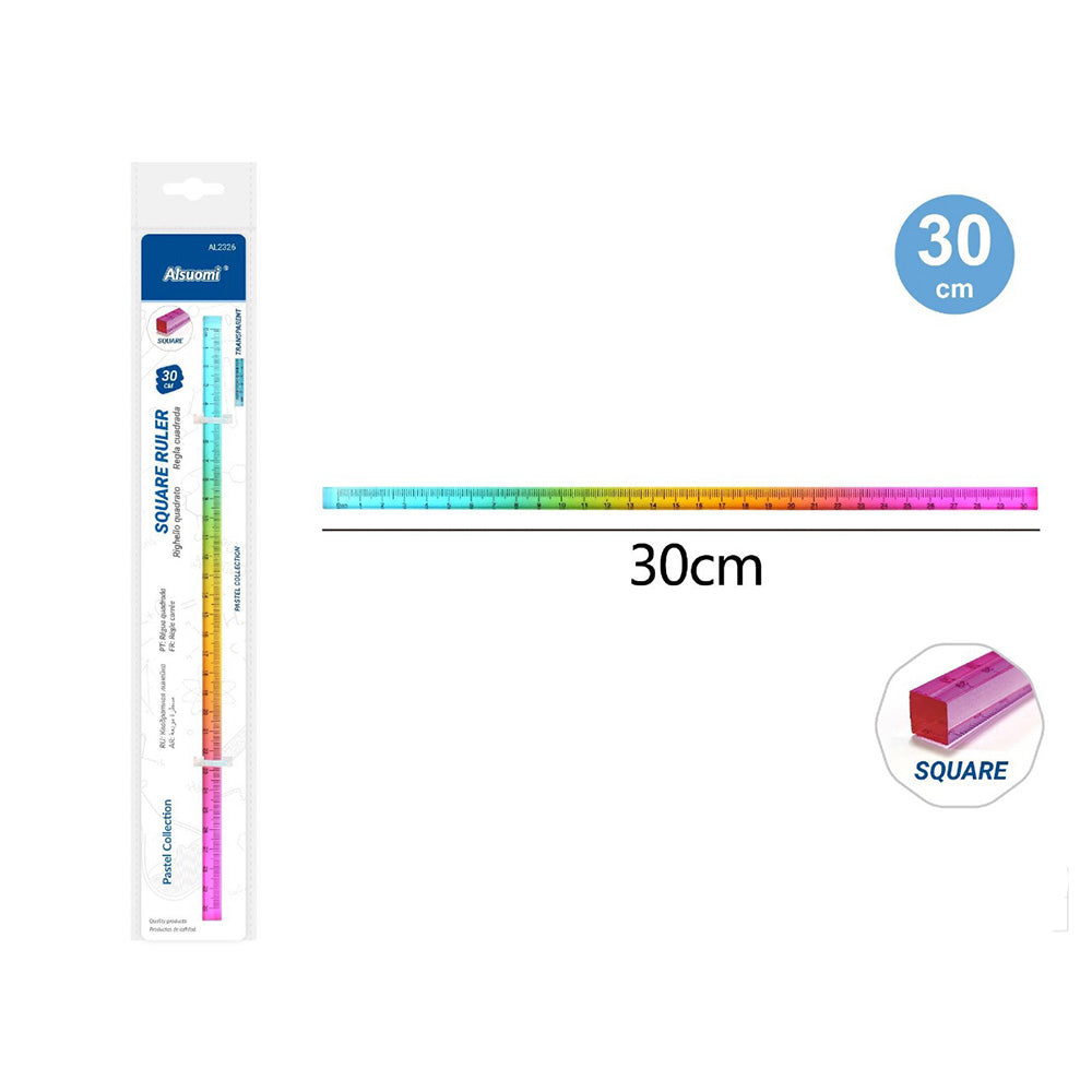 Χάρακας Τετράγωνος Ombre 30 εκ