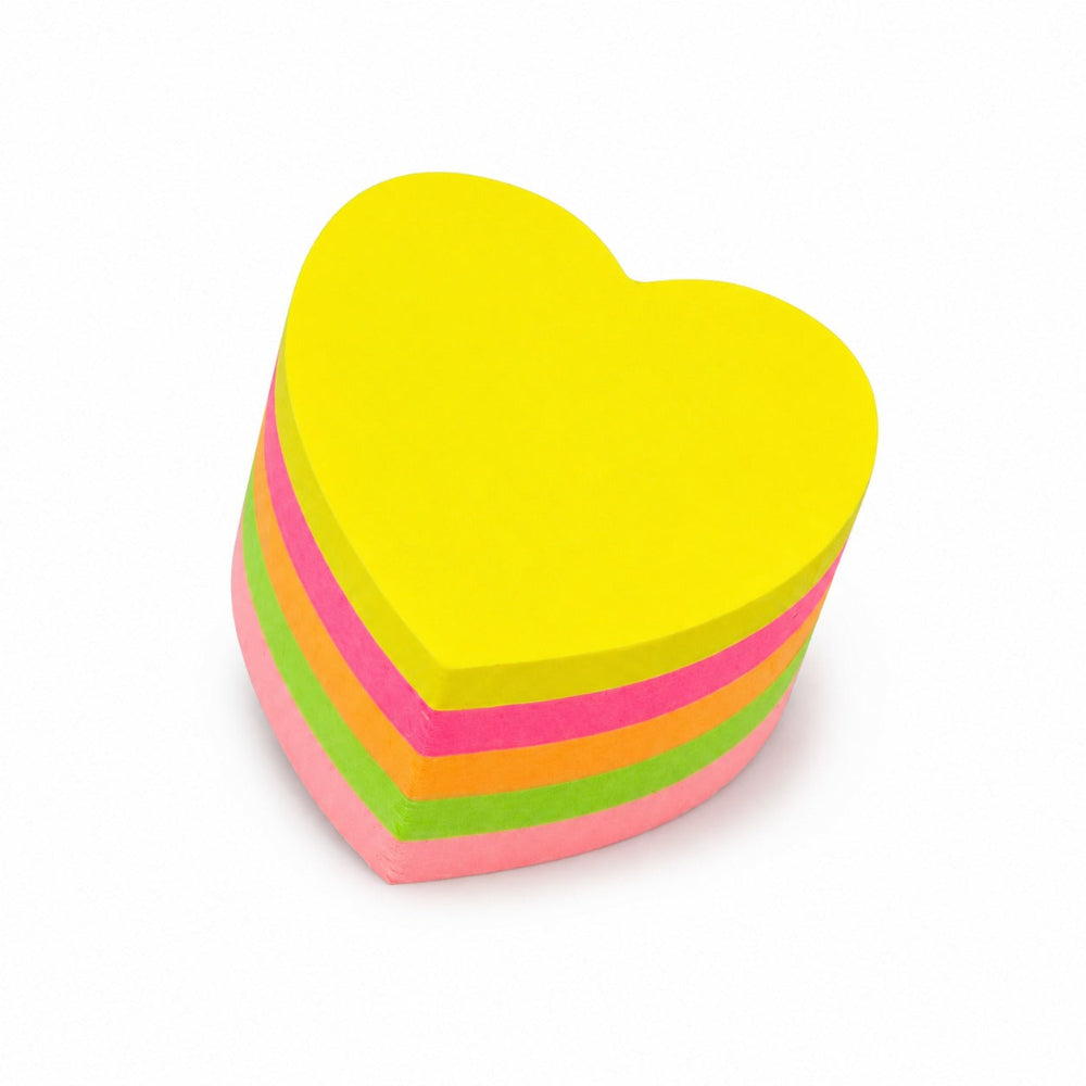 Χαρτάκια Σημειώσεων Sticky Notes 4 εκ Καρδιά 5 Χρωμάτων - 250 Φύλλα