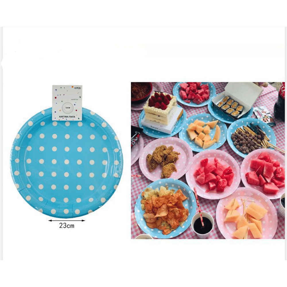 Χαρτινα Πιατακια Party Πουα Γαλαζιο 23 Εκ