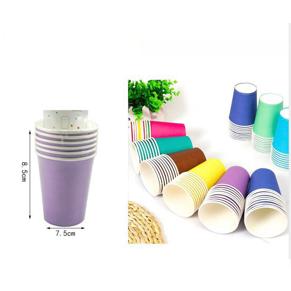 Χαρτινα Ποτηρακια Party Μωβ 6 Τμχ