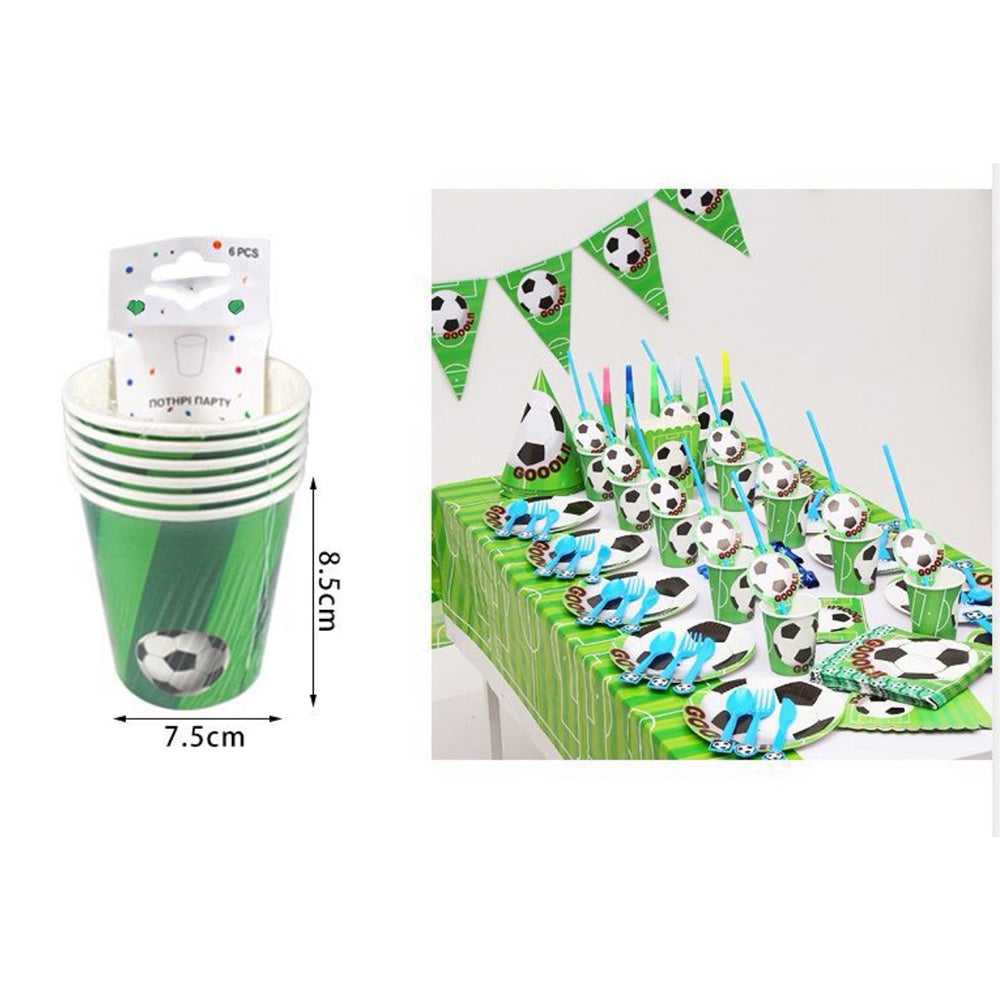 Χάρτινα Ποτηράκια Party Goal - 6 Τμχ