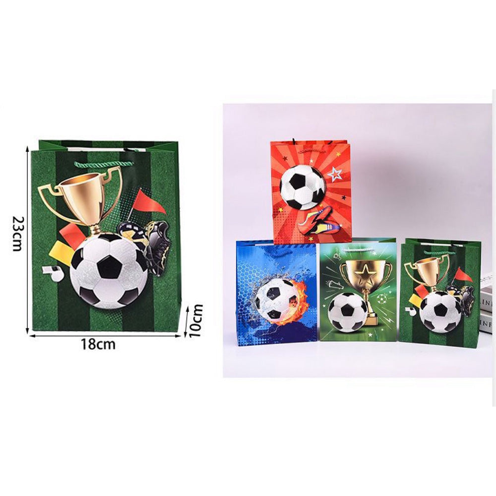 Χάρτινη Σακούλα Δώρου 3D Soccer 23X18X10 εκ4 Σχέδια - 1 Τμχ