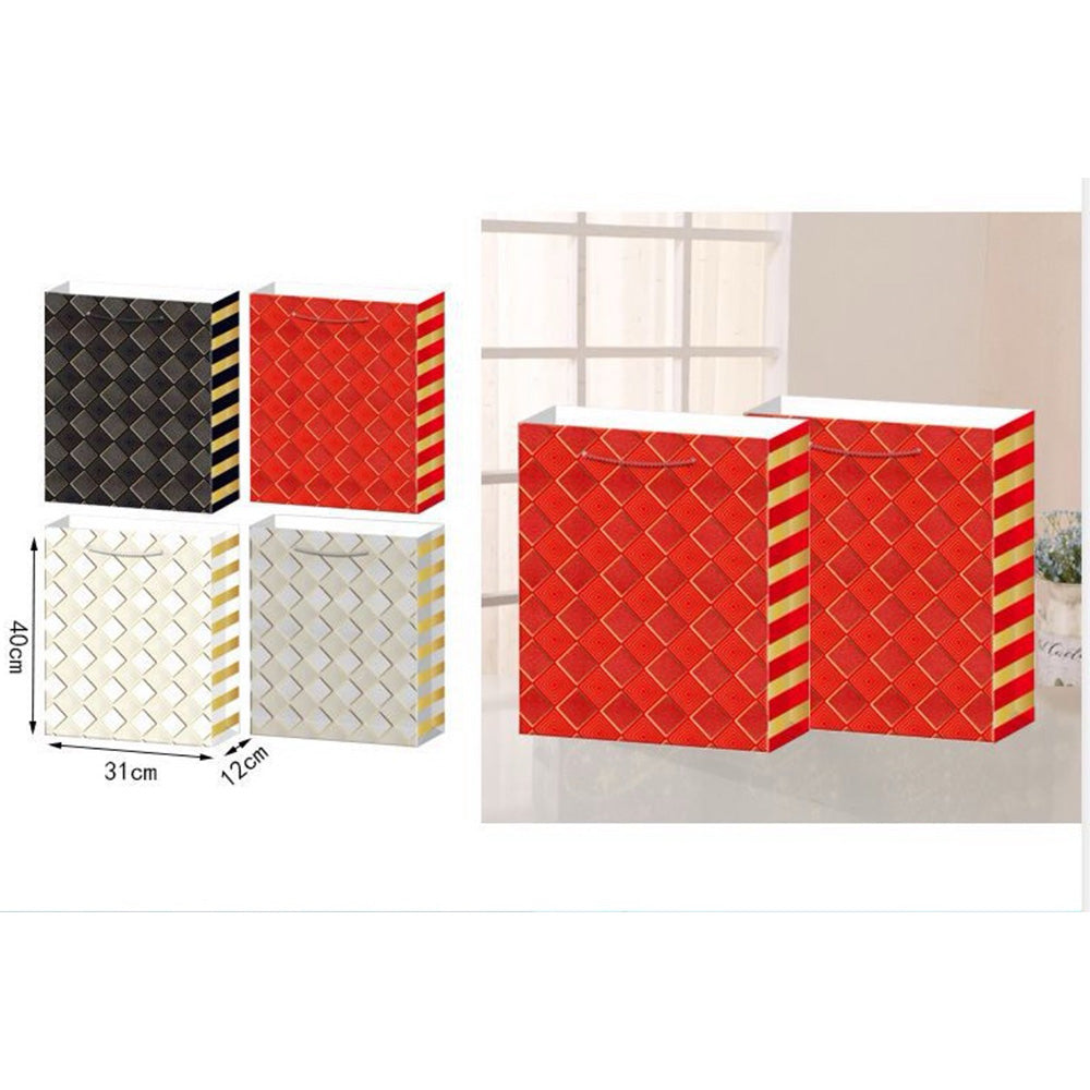 Χάρτινη Σακούλα Δώρου 40x31x12 εκ 4 Χρώματα - 1 Τμχ