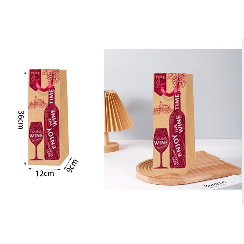 Χάρτινη Σακούλα Δώρου για Μπουκάλι Wine 36 x 12 x 9 εκ – 1 Τμχ