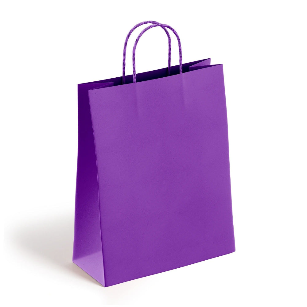 Χάρτινη Σακούλα Δώρου Kraft Μωβ 15 × 12 × 6 εκ