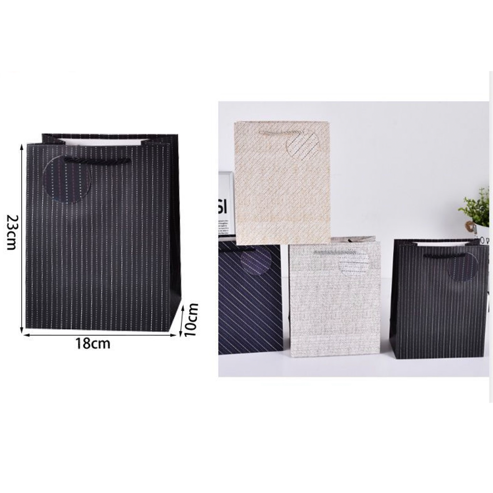 Χάρτινη Σακούλα Δώρου Elegant Stripes 23 x 18 x 10 εκ σε 4 Χρώματα – 1 Τμχ