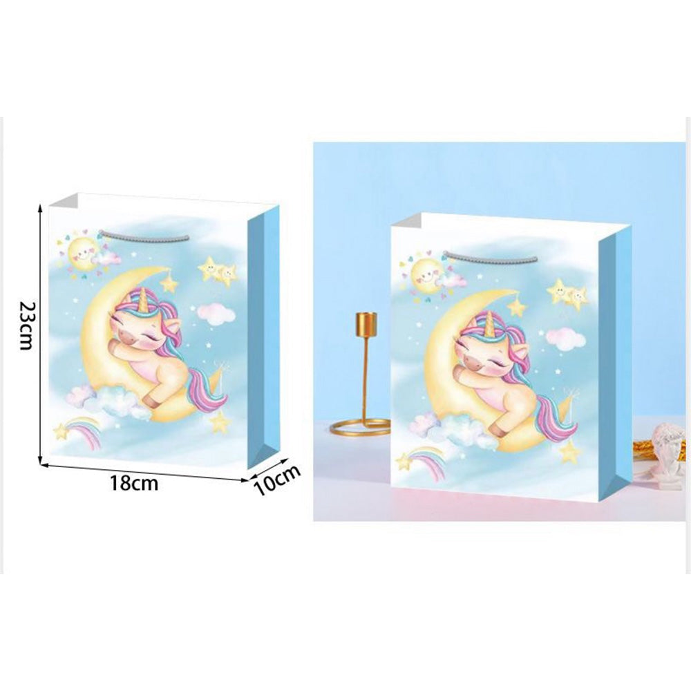 Χάρτινη Σακούλα Δώρου Μονοκεράκι 3D 23X18X10 εκ 4 Σχέδια - 1 Τμχ