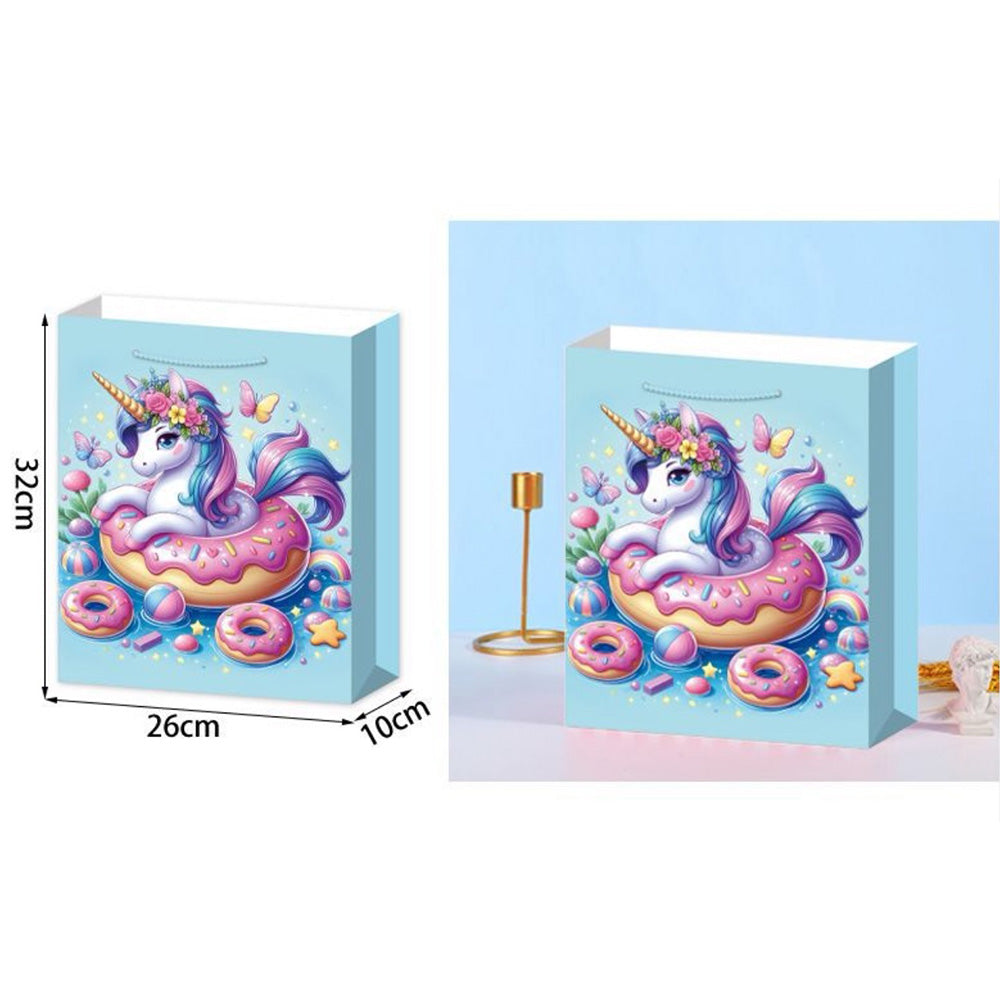 Χάρτινη Σακούλα Δώρου Μονόκερος 3D 32X26X10 εκ 4 Σχέδια - 1 Τμχ