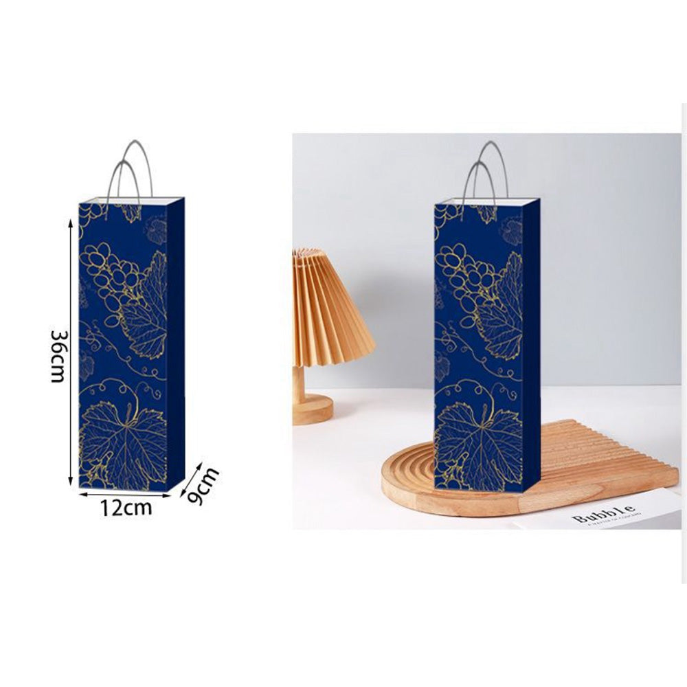 Χάρτινη Σακούλα Για Ποτό Φθινοπωρινά Φύλλα 36χ12χ9 εκ 3 Χρώματα - 1 Τμχ