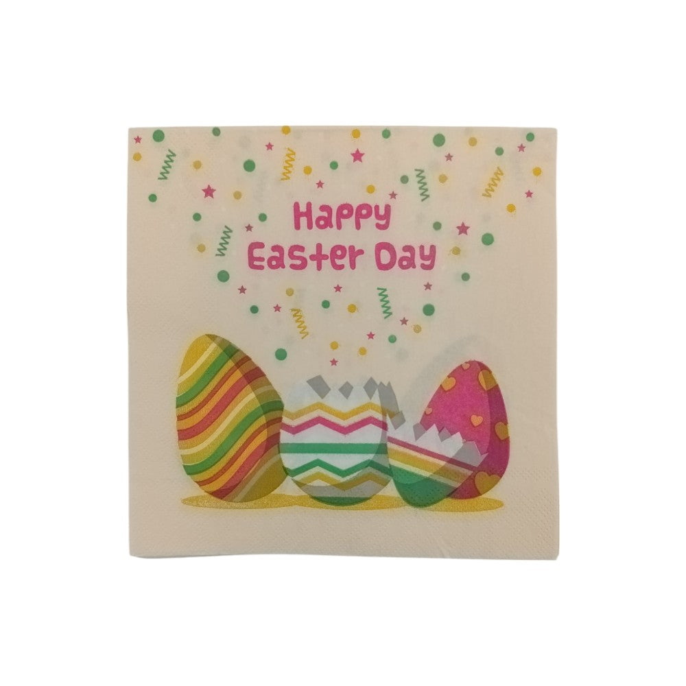 OEMΠασχαλινές Χαρτοπετσέτες Happy Easter 16.5X16.5εκ 20Τμχ 2 Σχέδιαpapell.gr