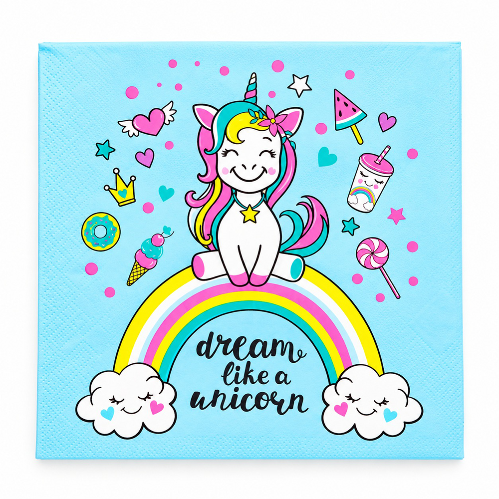 Χαρτοπετσέτες Party Dream Like a Unicorn  33 x 33 εκ – 12 Τεμάχια