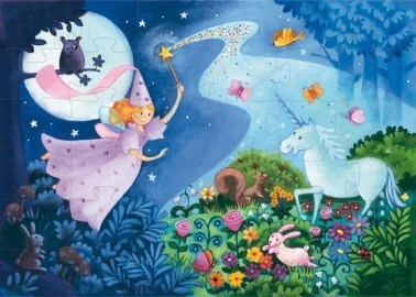 Djeco Puzzle Σε Σχηματικο Κουτι 'Νεραιδα' 36Pcs