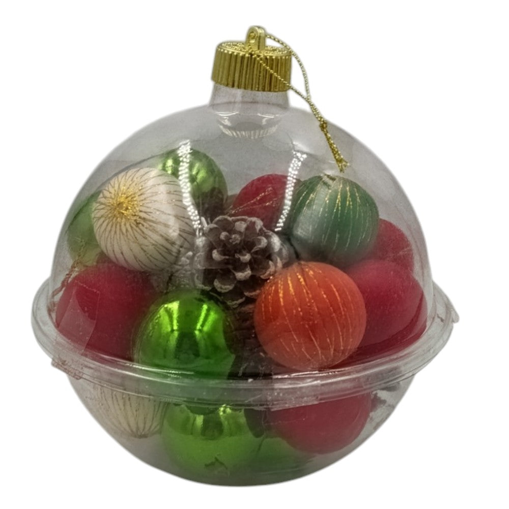 OEMΣετ Χριστουγεννιάτικες Μπάλες Και Κουκουνάρια 22Τμχ 3 Σχέδιαpapell.gr