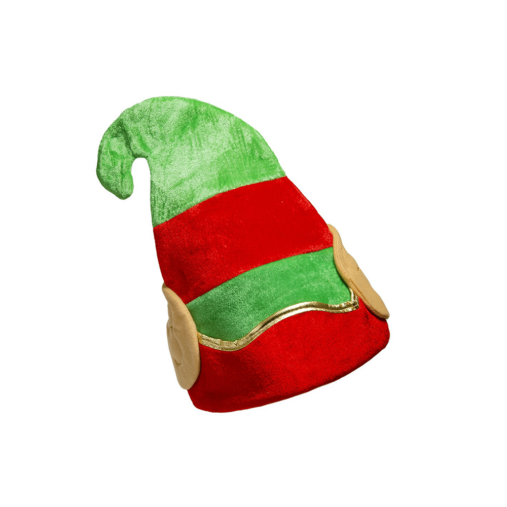 Χριστουγεννιατικος Σκουφος Ξωτικου Με Αυτακια 38 Εκ