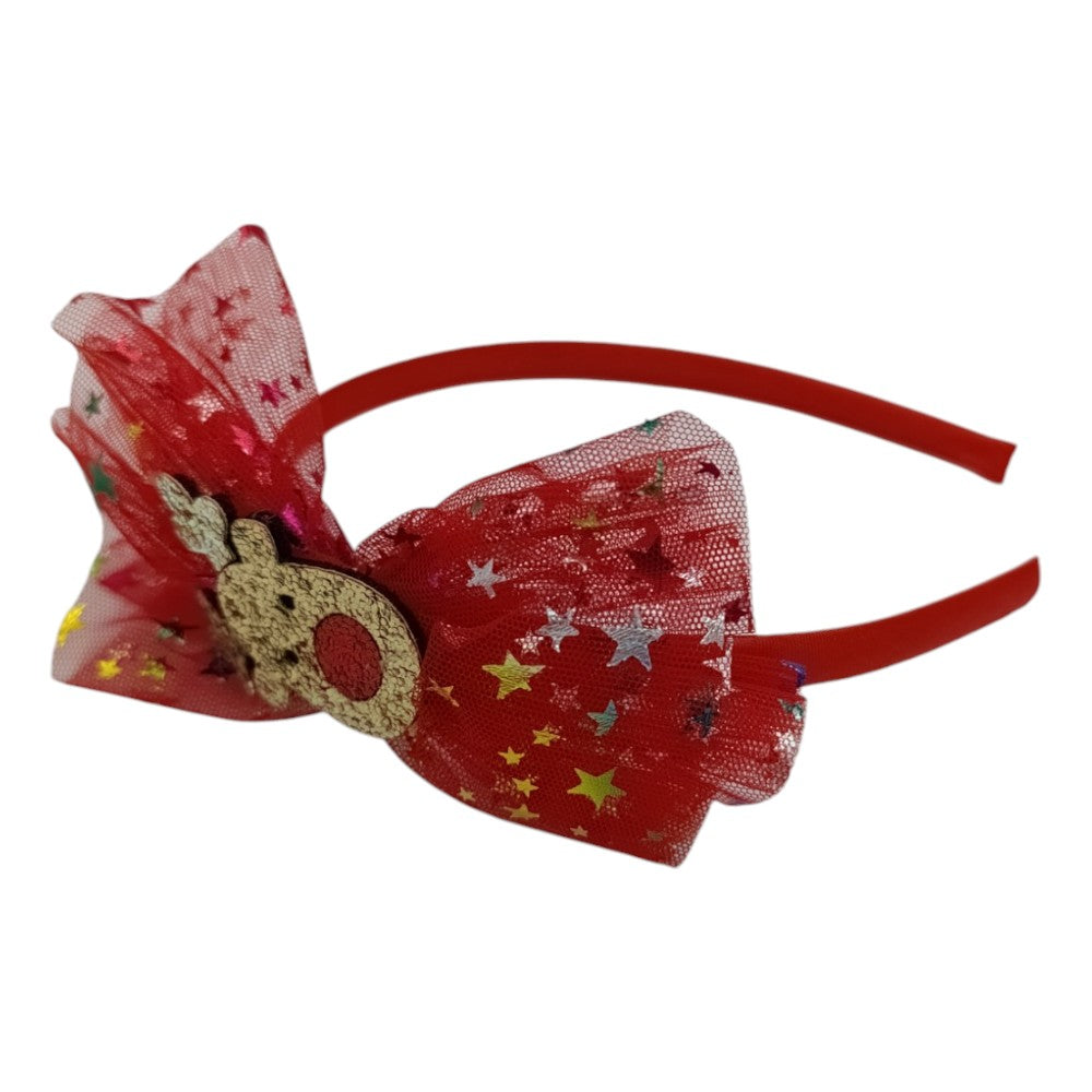 Χριστουγεννιάτικη Στέκα Κόκκινη Φιόγκος Με Αστεράκια 4 Σχέδια- 1Τμχ