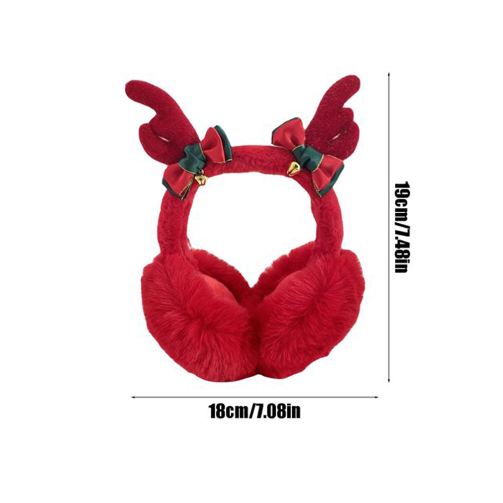Χριστουγεννιάτικα Κόκκινα Αυτάκια Ταρανδάκι για το Κρύο – Ζεστά & Χαριτωμένα Earmuffs