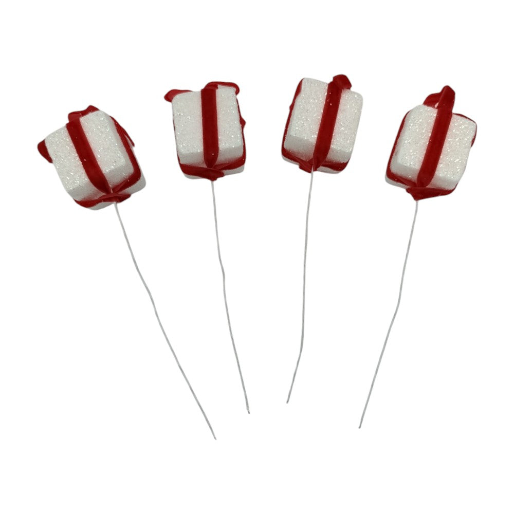 Χριστουγεννιάτικα Διακοσμητικά Δωράκια Φελιζόλ 4Τμχ 14.5εκ
