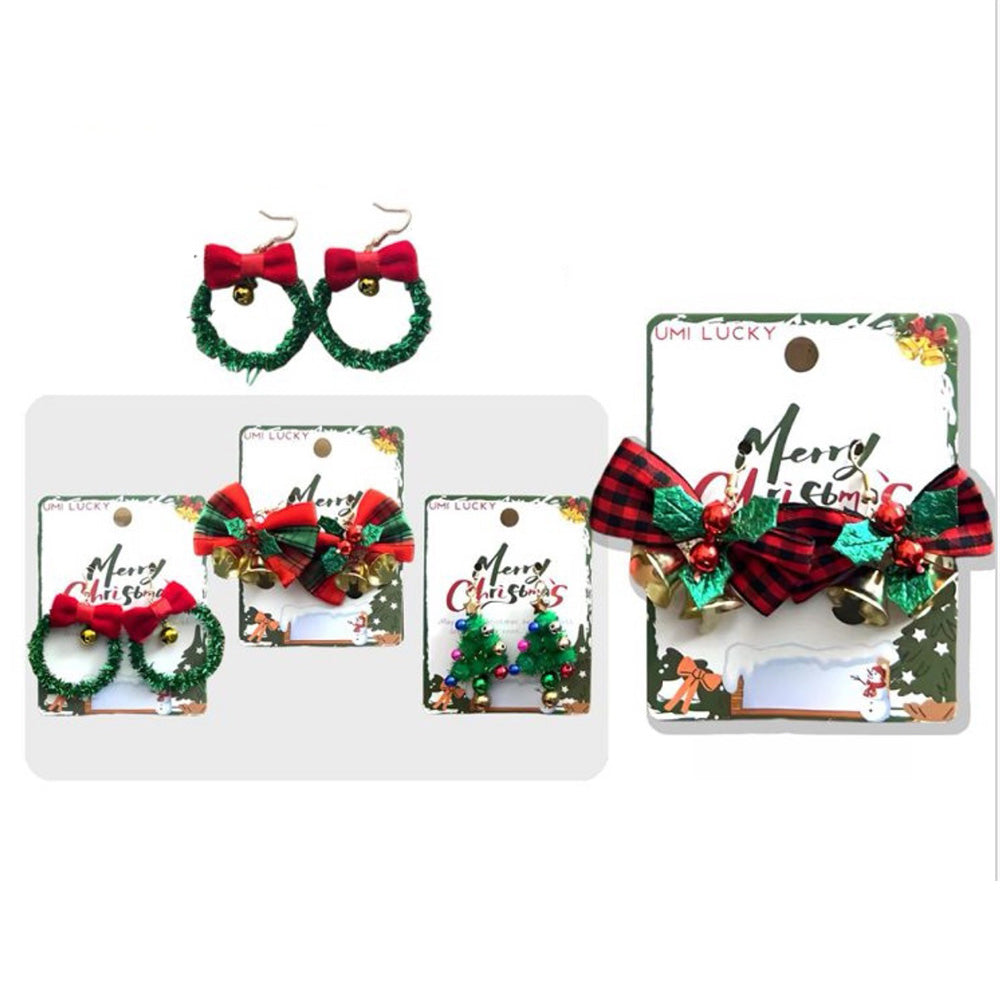 Χριστουγεννιάτικα Κρεμαστά Σκουλαρίκια από Ατσάλι 4 Σχέδια – 1 Τμχ