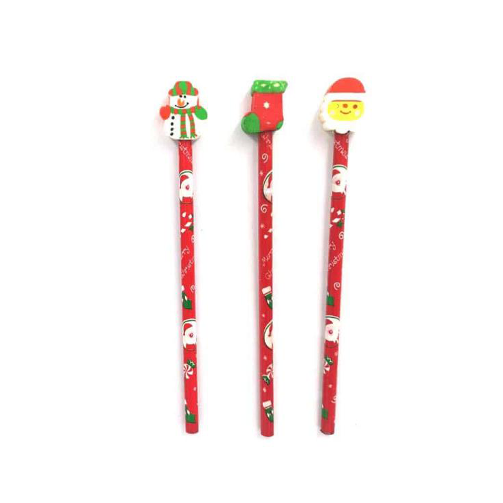 Μολύβια Με Γόμα Xmas 3Τμχ