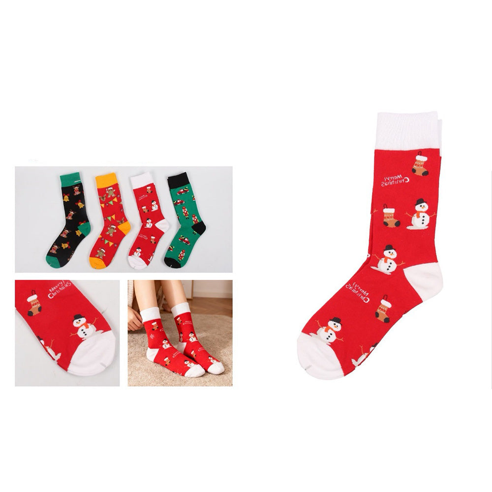 Χριστουγεννιάτικη Κάλτσα One Size – 4 Σχέδια – 1 Ζευγάρι