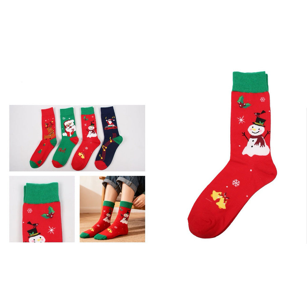 Χριστουγεννιάτικη Κάλτσα One Size 4 Σχέδια - 1 Ζευγάρι