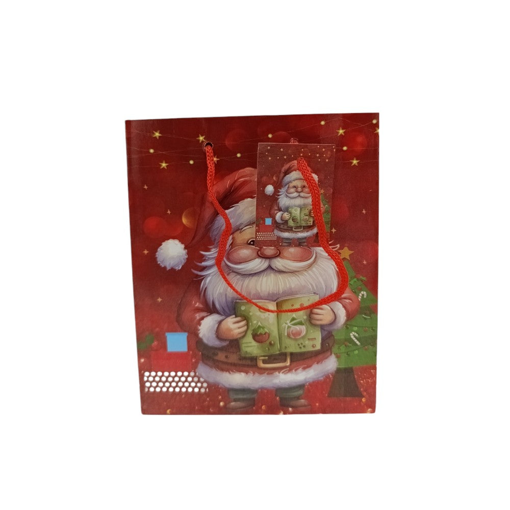 OEMΧριστουγεννιάτικη Σακούλα Δώρου Άγιος Βασίλης 15Χ12Χ6εκ 4 Σχέδια- 1 Τμχpapell.gr