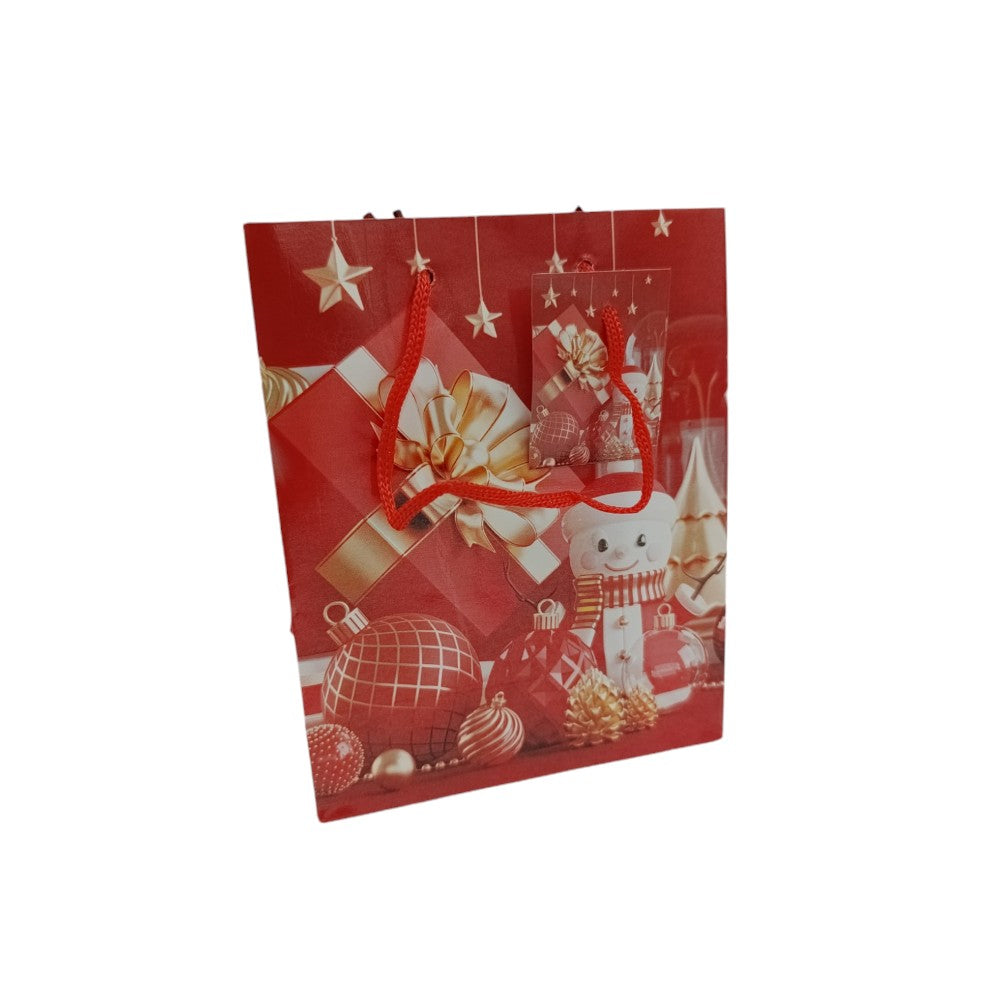 OEMΧριστουγεννιάτικη Σακούλα Δώρου Κόκκινα Σχέδια 15Χ12Χ6εκ 4 Σχέδια- 1 Τμχpapell.gr