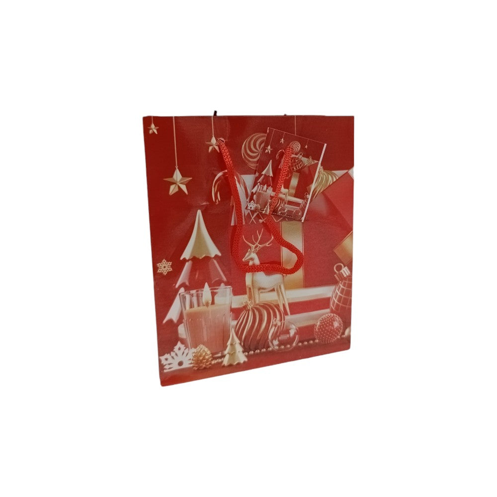 OEMΧριστουγεννιάτικη Σακούλα Δώρου Κόκκινα Σχέδια 15Χ12Χ6εκ 4 Σχέδια- 1 Τμχpapell.gr