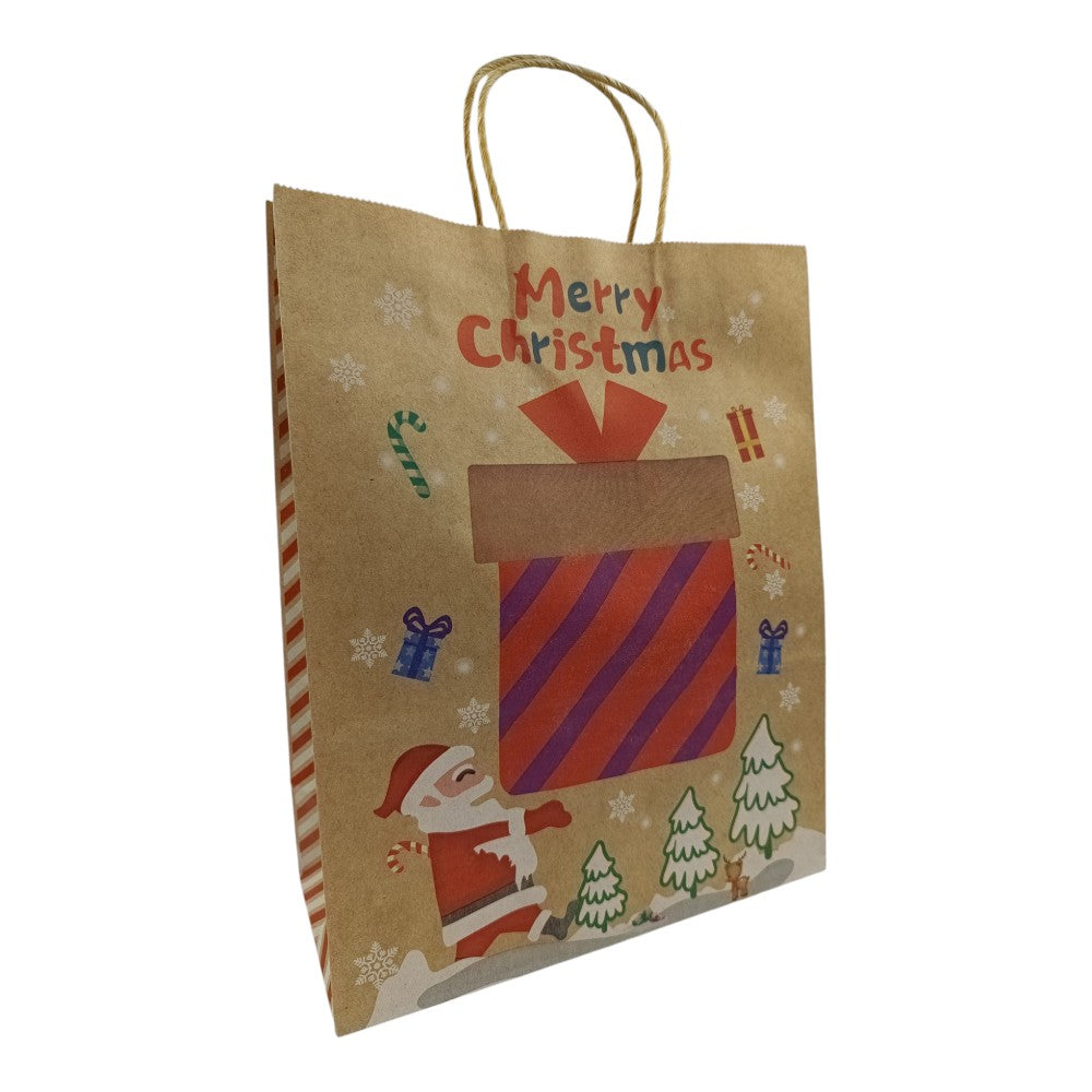 OEMΧριστουγεννιάτικη Σακούλα Δώρου Χάρτινη Craft 21Χ15Χ8εκ 4 Σχέδια- 1 Τμχpapell.gr