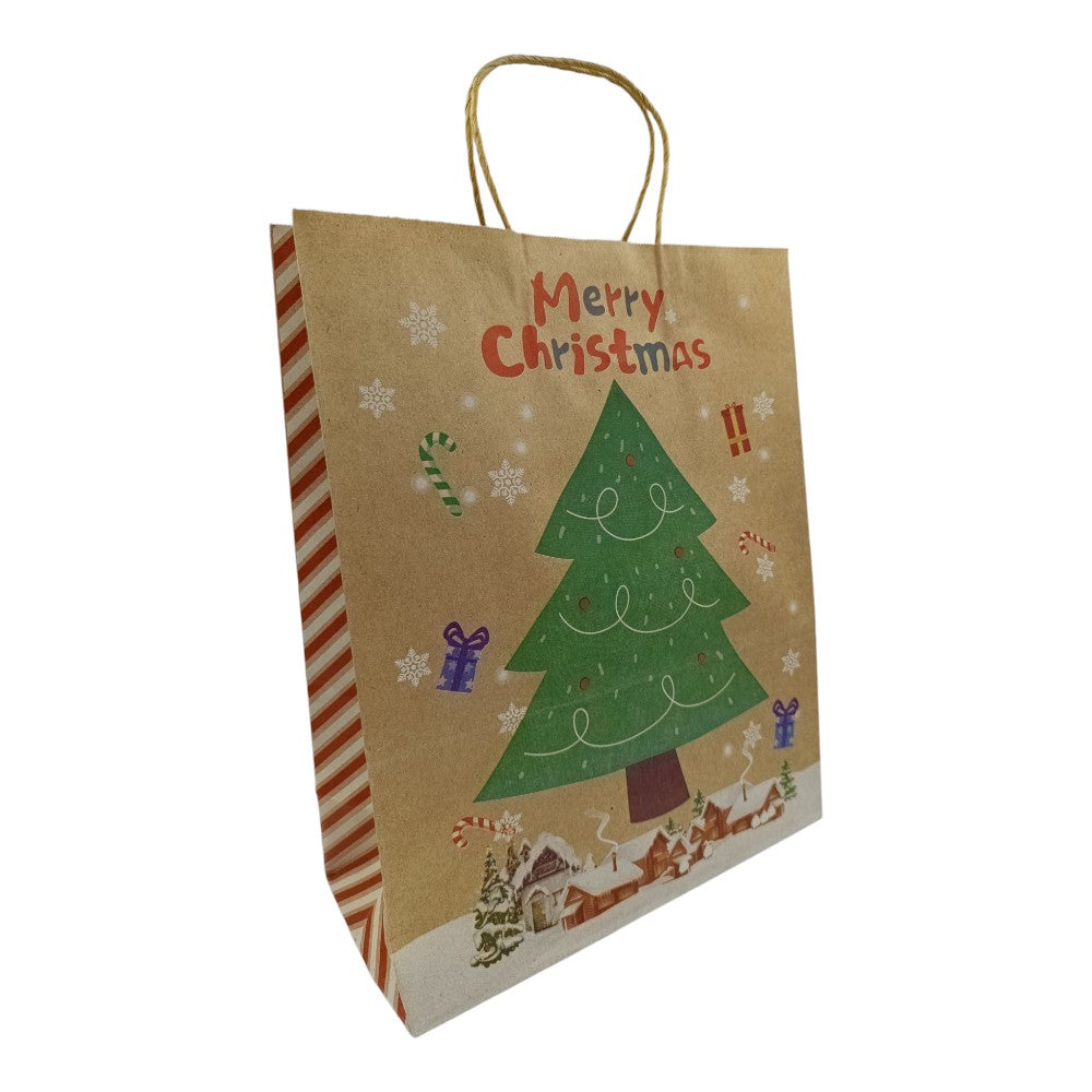 OEMΧριστουγεννιάτικη Σακούλα Δώρου Χάρτινη Craft 33Χ26Χ12εκ 3 Σχέδια- 1 Τμχpapell.gr
