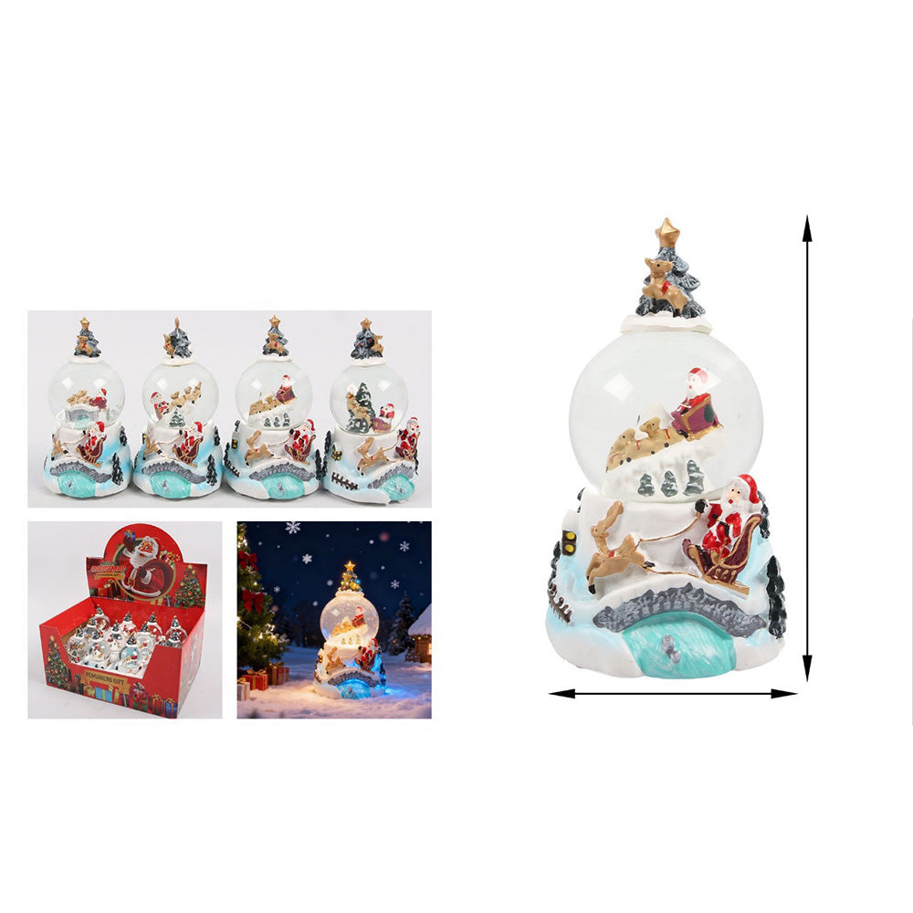 Χριστουγεννιάτικη Χιονόμπαλα με Φως 12 εκ - 1 Τμχ