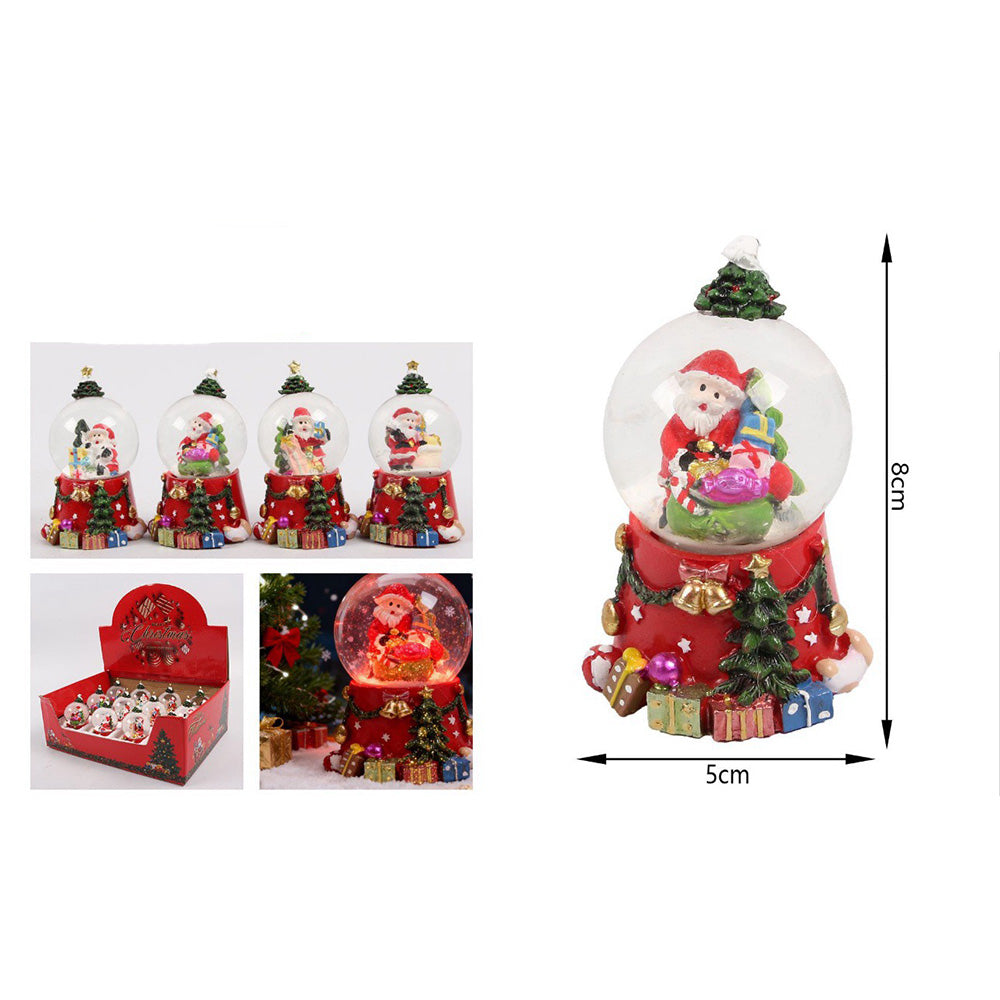 Χριστουγεννιάτικη Χιονόμπαλα Με Φως 8χ5 εκ - 4 Σχέδια - 1 Τμχ