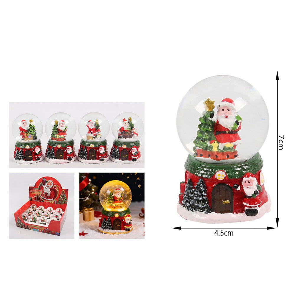 Χριστουγεννιάτικη Χιονόμπαλα 7χ4,5 εκ 4 Σχέδια - 1 Τμχ