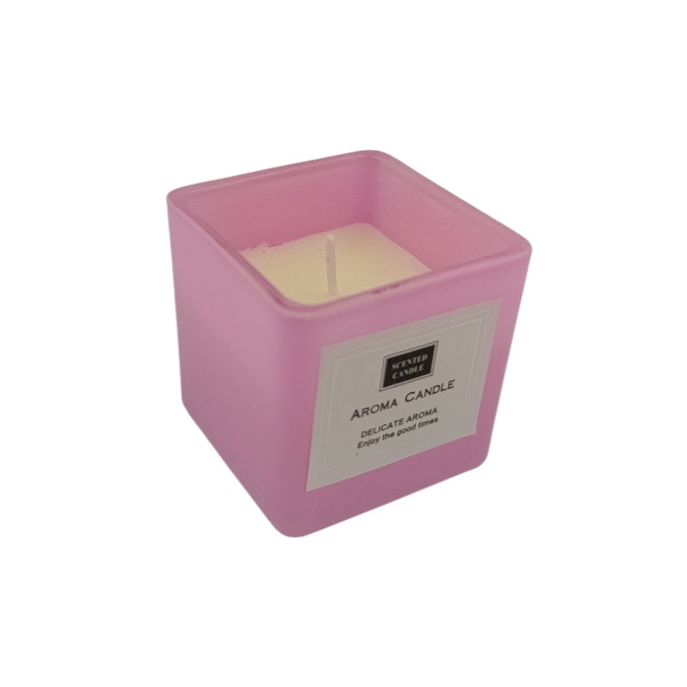 OEMΑρωματικό Κερί Σε Γυάλινη Τετράγωνη Θήκη 5Χ5εκ 4 Χρώματα- 1Τμχpapell.gr