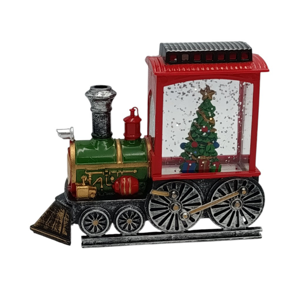 Χριστουγεννιάτικο Διακοσμητικό Φωτιζόμενο Tρένο Άγιος Βασίλης 13,5Χ5Χ11εκ Διάφορα Σχέδια - 1τμχ