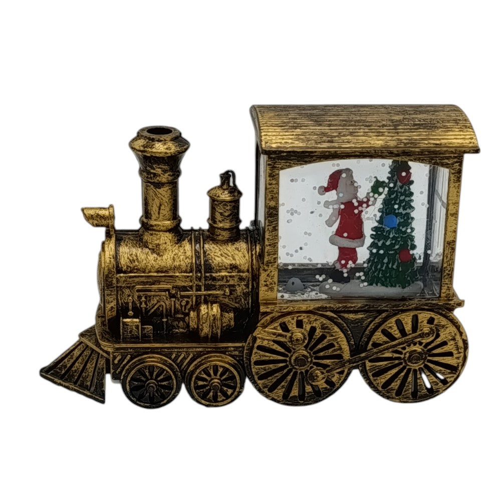 Χριστουγεννιάτικο Διακοσμητικό Φωτιζόμενο Vintage Tρενάκι 8,8Χ4,7Χ13,8εκ Διάφορα Σχέδια - 1τμχ
