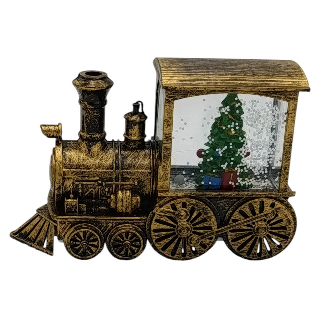 Χριστουγεννιάτικο Διακοσμητικό Φωτιζόμενο Vintage Tρενάκι 8,8Χ4,7Χ13,8εκ Διάφορα Σχέδια - 1τμχ