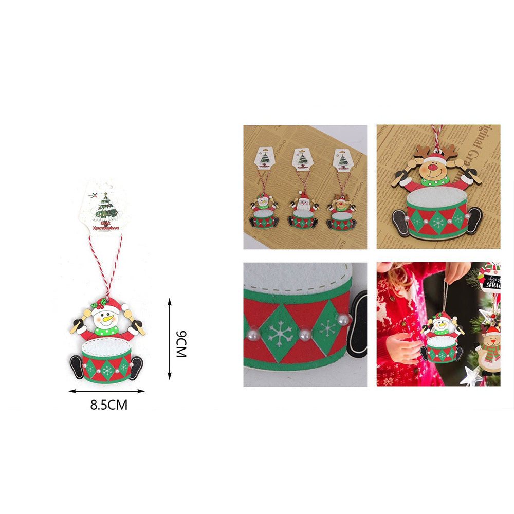 Χριστουγεννιάτικο Κρεμαστό Ξύλινο Στολίδι 9x8,5εκ – 4 Σχέδια (1 Τεμάχιο)