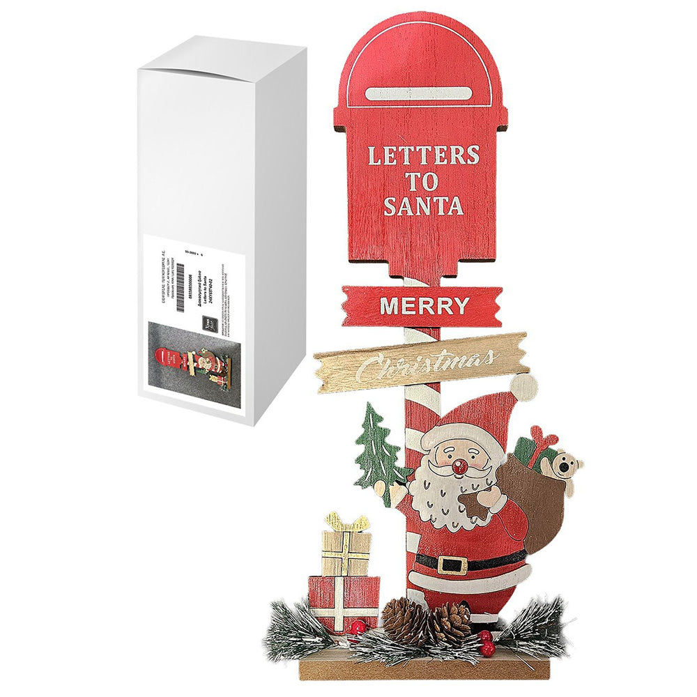 Χριστουγεννιάτικο Διακοσμητικό Ξύλινο Letters Τo Santa 40Χ17Χ6εκ