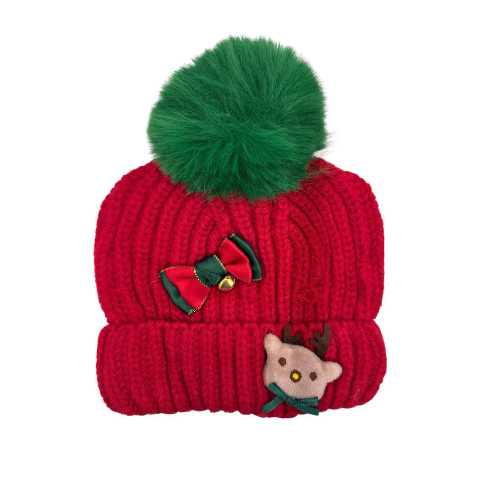Χριστουγεννιάτικο Κόκκινο Σκουφάκι με Πράσινη Φούντα – 4 Σχέδια (1 Τμχ)
