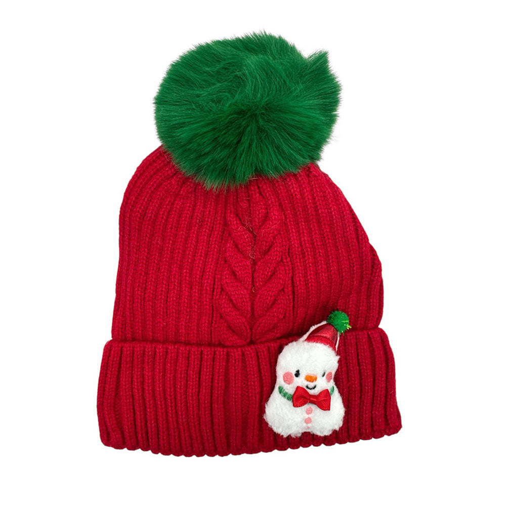 Χριστουγεννιάτικο Κόκκινο Σκουφάκι με Πράσινη Φούντα – 4 Σχέδια (1 Τμχ)