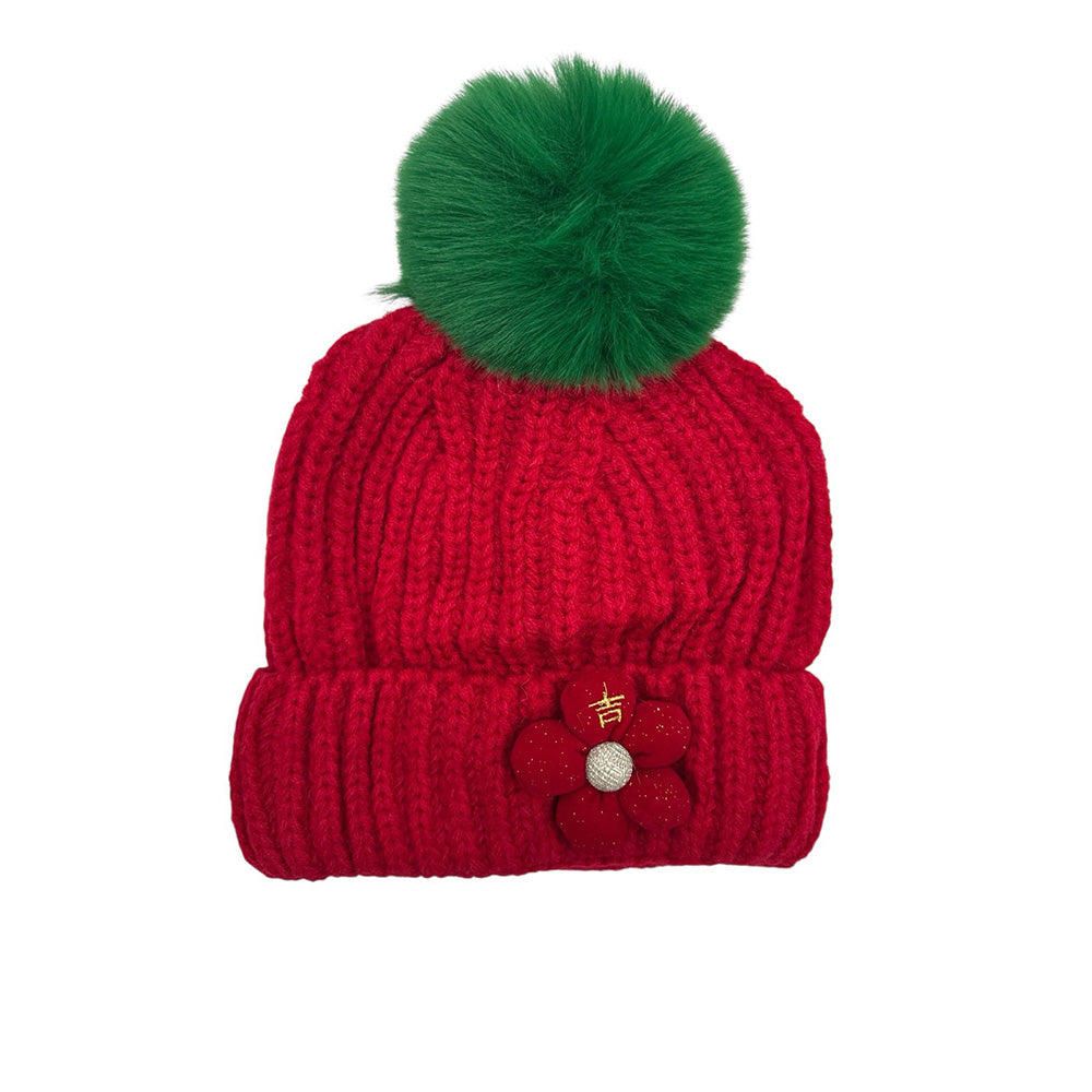 Χριστουγεννιάτικο Κόκκινο Σκουφάκι με Πράσινη Φούντα – 4 Σχέδια (1 Τμχ)