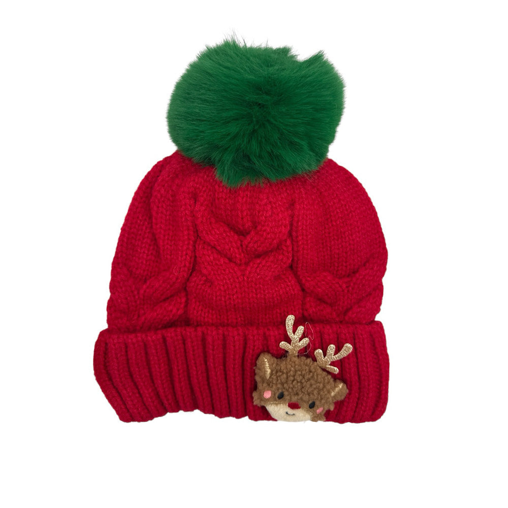 Χριστουγεννιάτικο Κόκκινο Σκουφάκι με Πράσινη Φούντα – 4 Σχέδια (1 Τμχ)