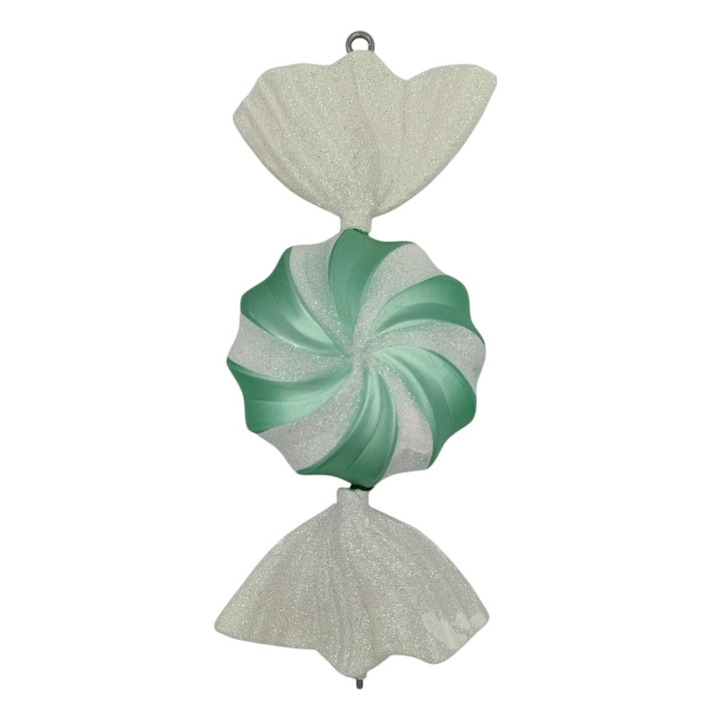 Χριστουγεννιάτικο Διακοσμητικό Στολίδι Καραμέλα Βεραμάν Με Glitter 23εκ