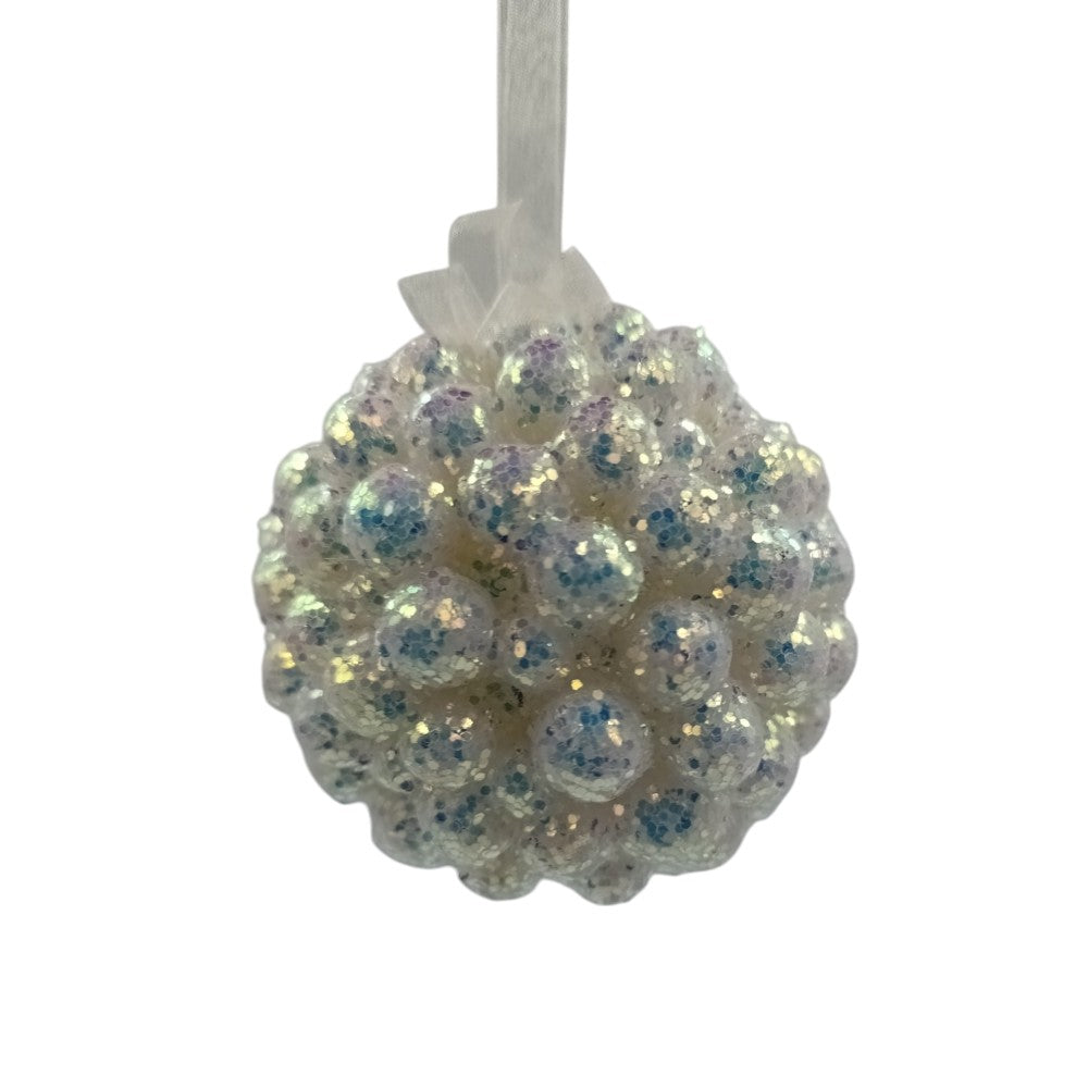 Χριστουγεννιάτικο Στολίδι Μπάλα Με Ιριδίζον Στρας 10εκ