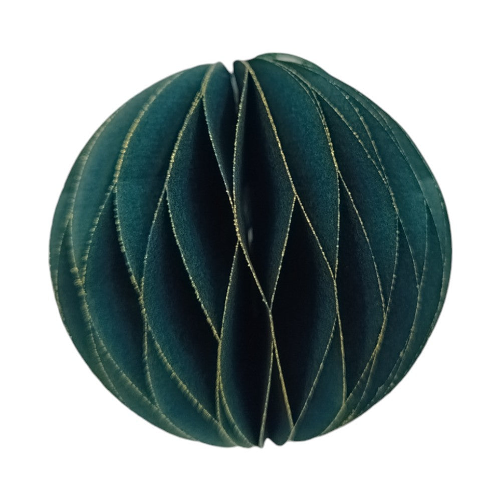 Χριστουγεννιάτικο Στολίδι Χάρτινο Μπάλα Στρόγγυλη Πράσινη 7εκ