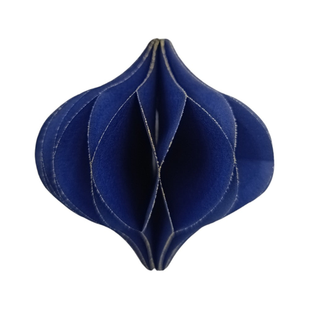 Χριστουγεννιάτικο Στολίδι Χάρτινο Μπάλα Δέντρου Μπλε 8εκ