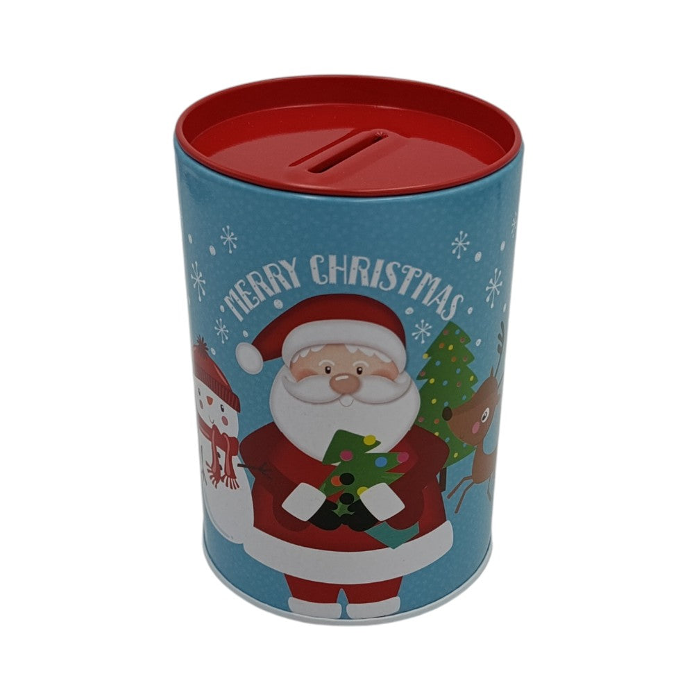 Χριστουγεννιάτικος Κουμπαράς Μεταλλικός 8X8X12εκ 3 Σχέδια - 1τμχ