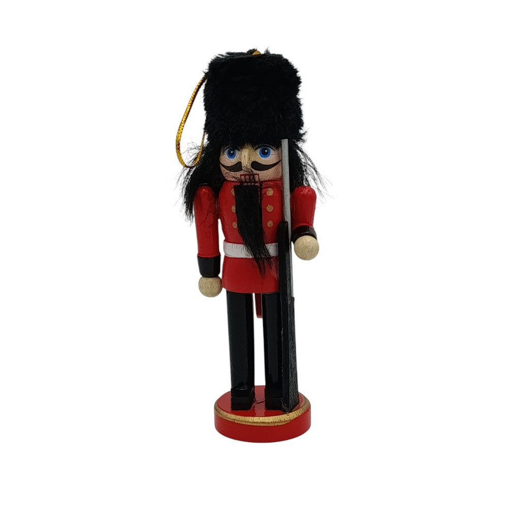 Χριστουγεννιάτικος Ξύλινος Διακοσμητικός Καρυοθραύστης Στρατιώτης Με Βάση 13εκ