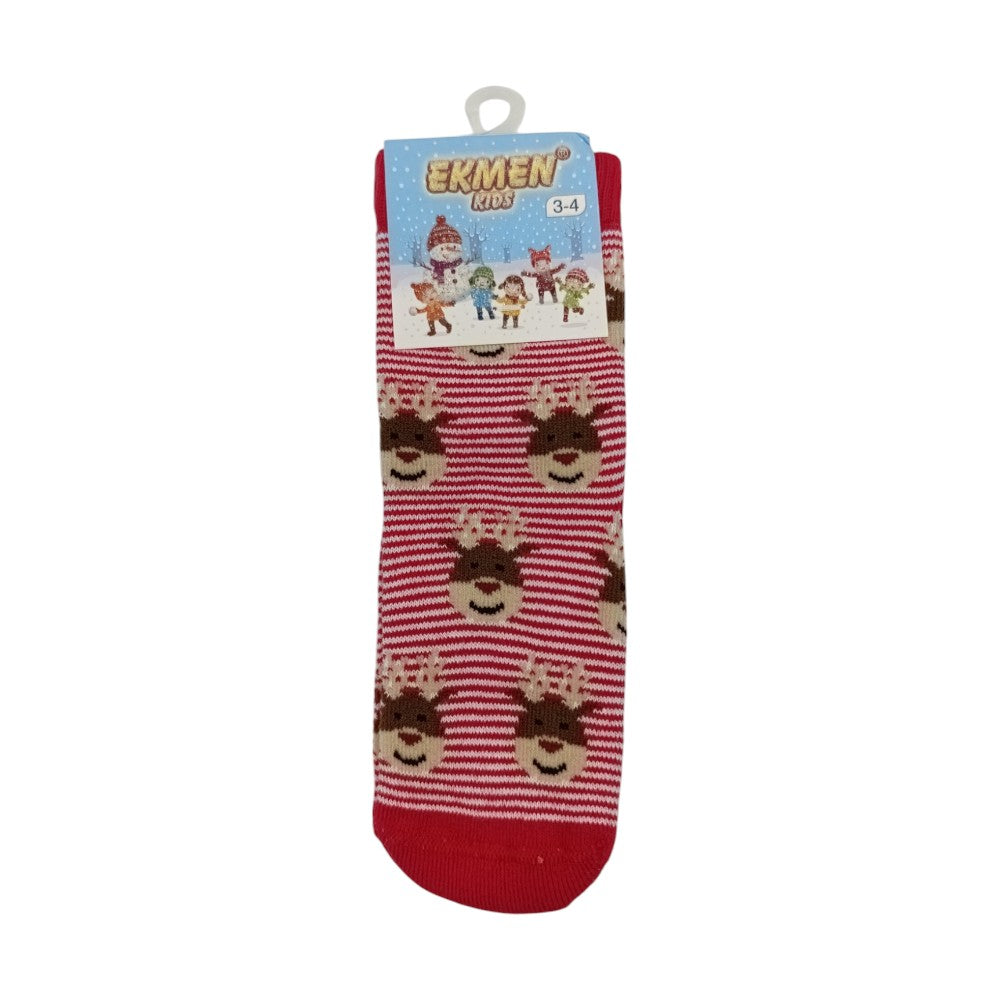 EKMENEKMEN Kids Χριστουγεννιάτικες Κάλτσες Παιδικές Αντιολισθητικές 1 Ζεύγος 3-4 Ετώνpapell.gr